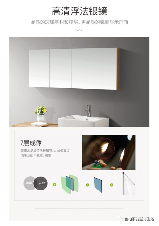 高清镜柜：储物+自然镜面